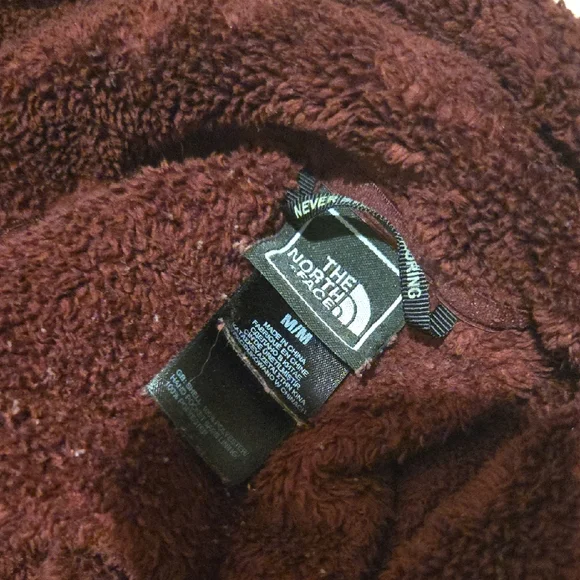 The North Face Deep Burgundy Fleece, Front Zip, Pockets, Logos, M, GUC - Picture 2 of 5